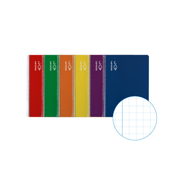 Cuaderno Escolofi tapa dura 4° 50 h. cuad. 6x6