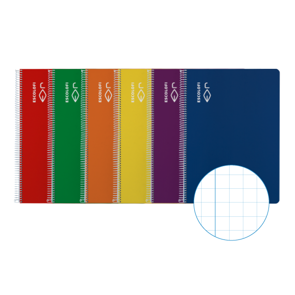 Cuaderno Escolofi tapa dura f° 50 h. cuad. 8x8