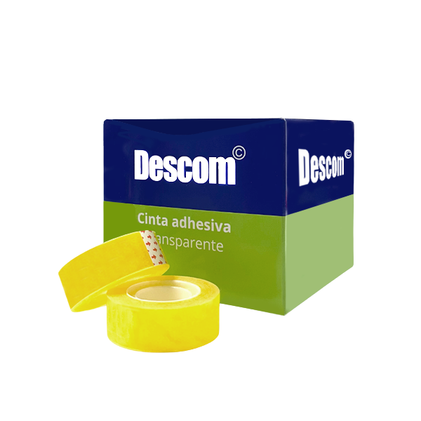 Cinta adhes. transparente Descom 33x19 mm