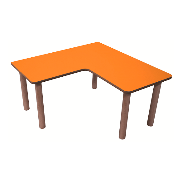 Mesa en L 90x90 cm T0 alt. 40 cm