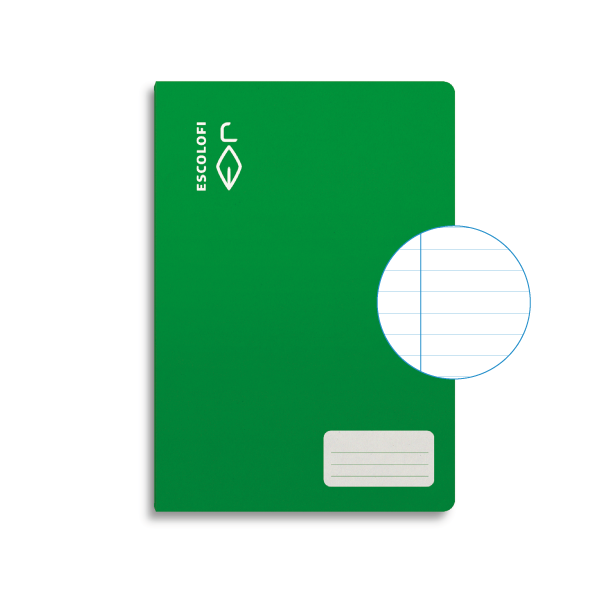 Libreta Escolofi 32 h. 4° horizontal margen Verde