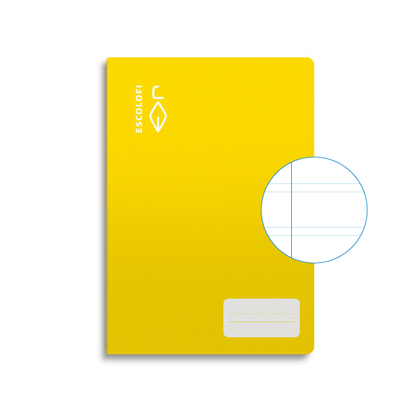 Libreta Escolofi 32 h. 4° pauta 3 margen Amarillo