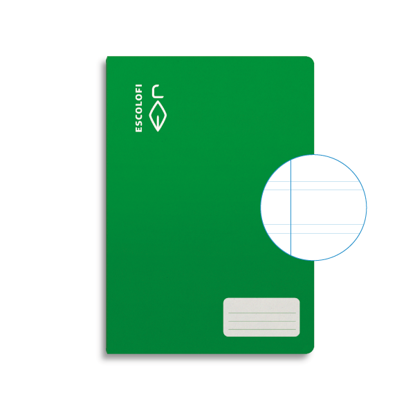 Libreta Escolofi 32 h. 4° pauta 3 margen Verde