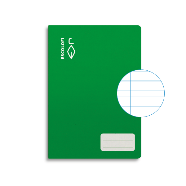 Libreta Escolofi 32 h. 4° montesori 5 margen Verde