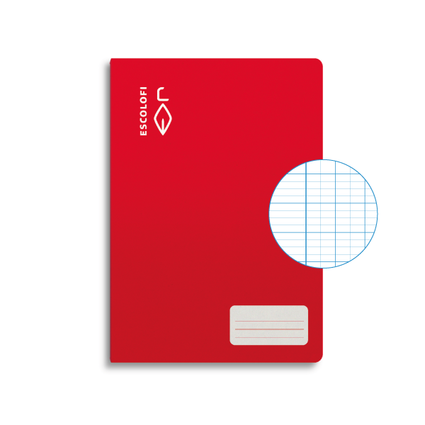 Libreta Escolofi 50 h. f° mil. 2x4x8 margen Rojo