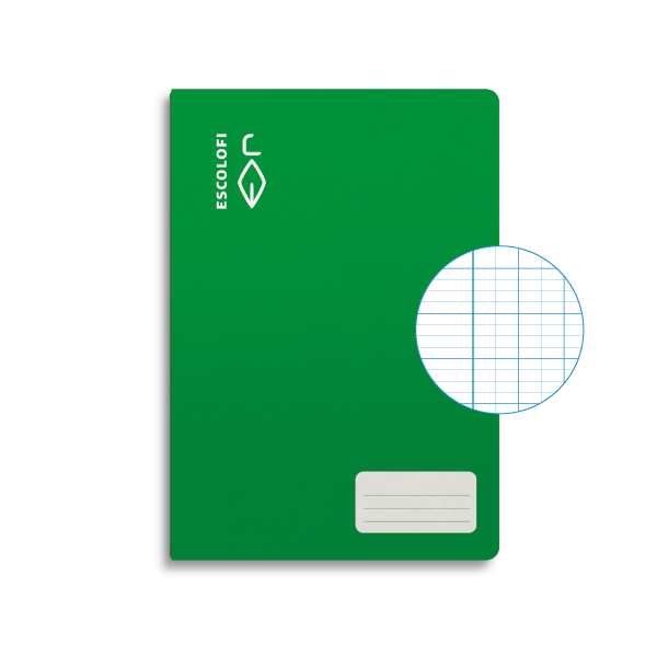 Libreta Escolofi 50 h. f° mil. 2x4x8 margen Verde