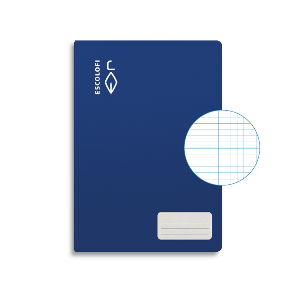 Libreta Escolofi 50 h. f° mil. 3x3x16 margen Azul
