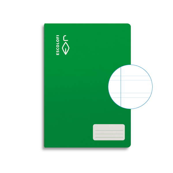 Libreta Escolofi 50 h. f° pauta 3,5 margen Verde