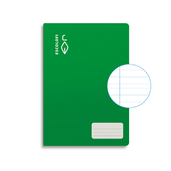 Libreta Escolofi 50 h. f° montesori 3,5 margen Verde