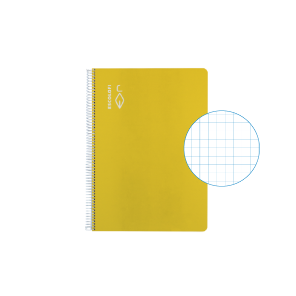 Cuaderno Escolofi 50 h. 4° cuadr. 4 margen Amarillo