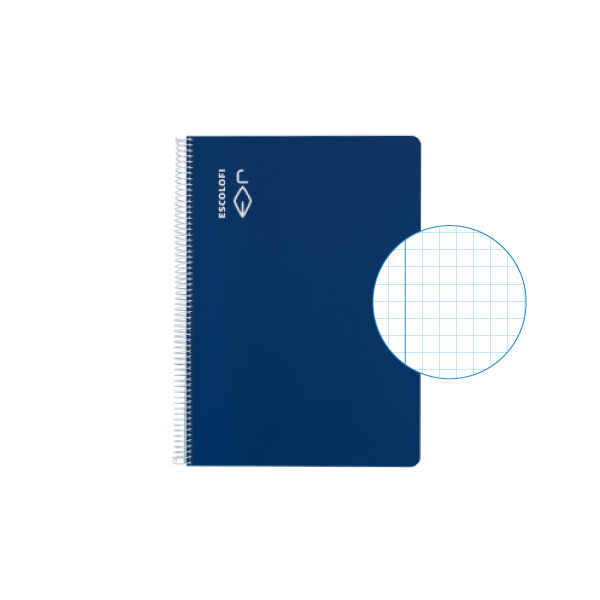 Cuaderno Escolofi 50 h. 4° cuadr. 4 margen Azul