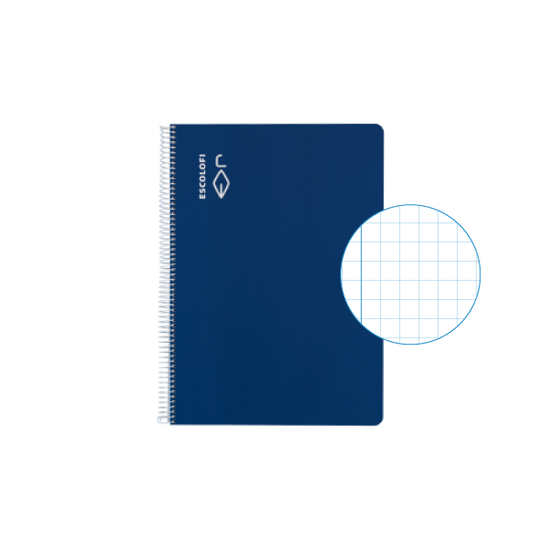 Cuaderno Escolofi 50 h. 4° cuadr. 5 margen Azul
