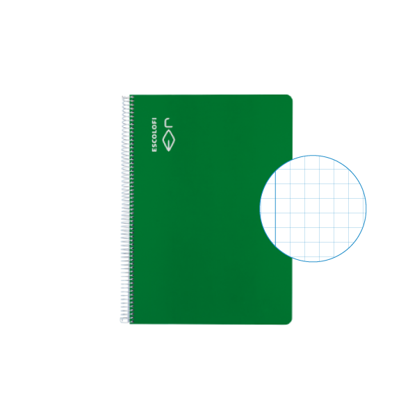 Cuaderno Escolofi 50 h. 4° cuadr. 5 margen Verde