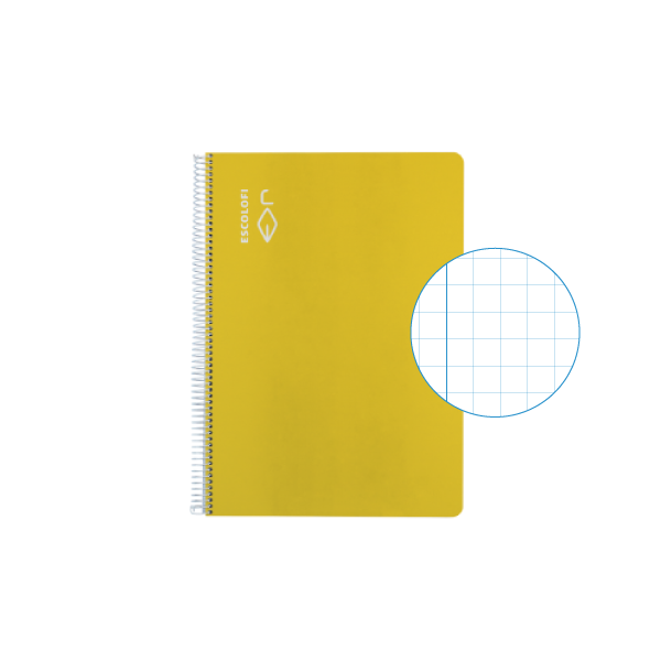 Cuaderno Escolofi 50 h. 4° cuadr. 6 margen Amarillo