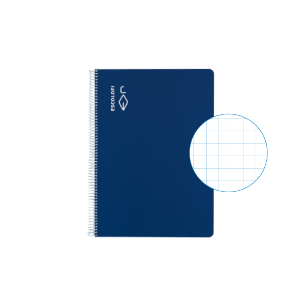 Cuaderno Escolofi 50 h. 4° cuadr. 6 margen Azul