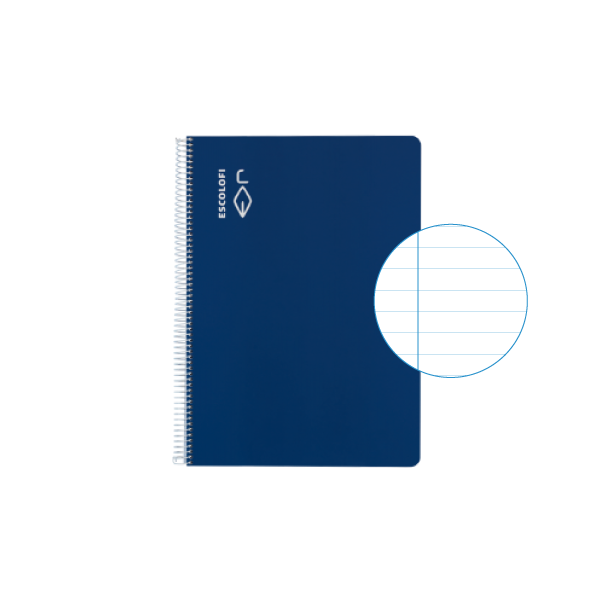 Cuaderno Escolofi 50 h. 4° horizontal margen Azul