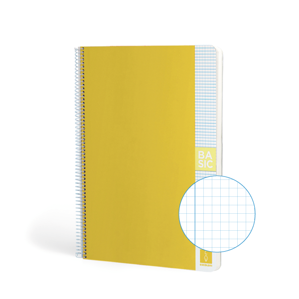 Cuaderno Escolofi Basic A4 80 h. 80 g 4x4 Amarillo