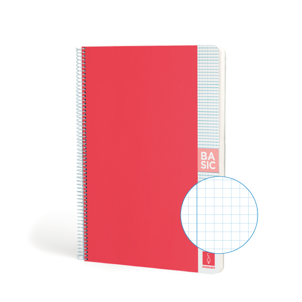 Cuaderno Escolofi Basic A4 80 h. 80 g 4x4 Coral