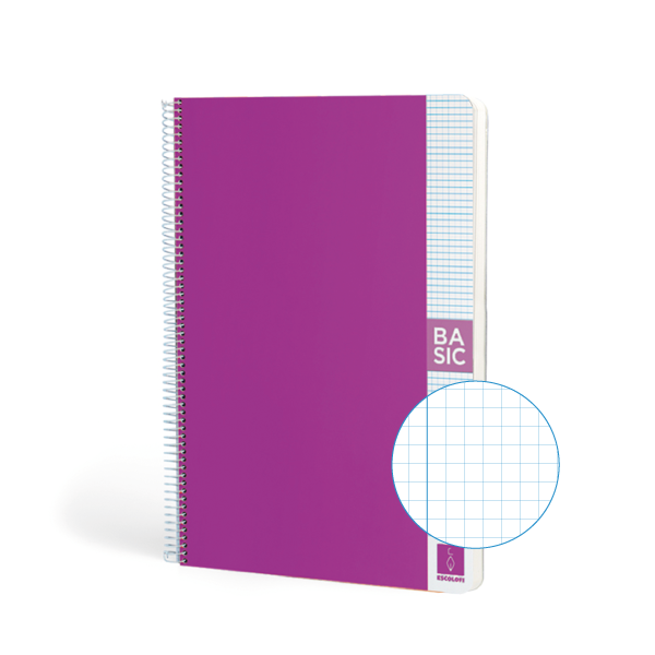 Cuaderno Escolofi Basic A4 80 h. 80 g 4x4 Violeta