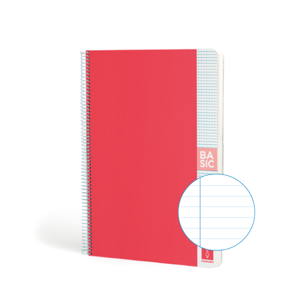 Cuaderno Escolofi Basic A4 80 h. 80 g Horizontal Coral