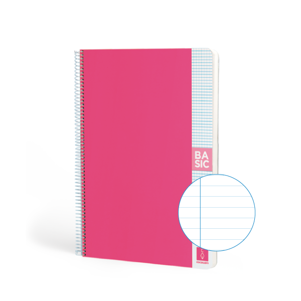 Cuaderno Escolofi Basic A4 80 h. 80 g Horizontal Rosa