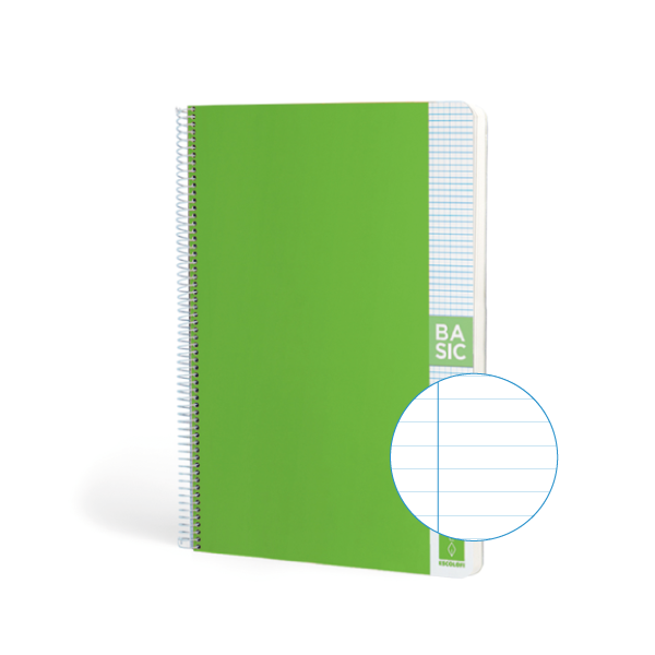 Cuaderno Escolofi Basic A4 80 h. 80 g Horizontal Verde osc.