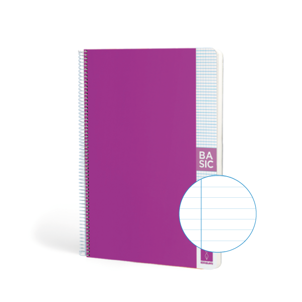 Cuaderno Escolofi Basic A4 80 h. 80 g Horizontal Violeta