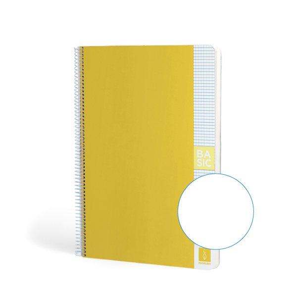 Cuaderno Escolofi Basic A4 80 h. 80 g Liso Amarillo