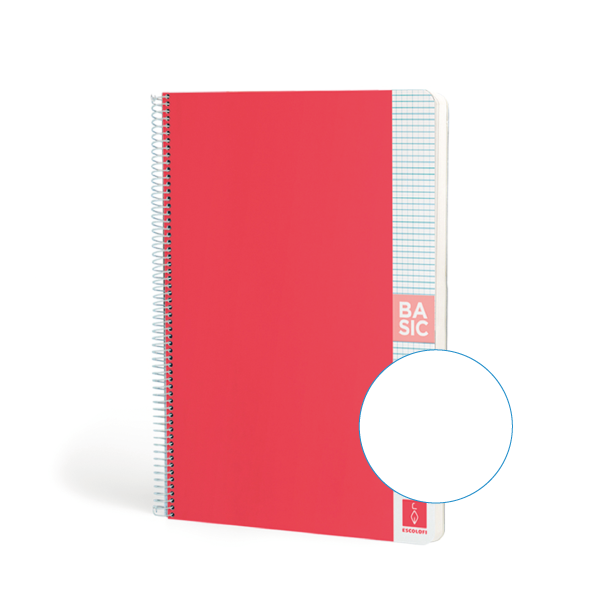 Cuaderno Escolofi Basic A4 80 h. 80 g Liso Coral