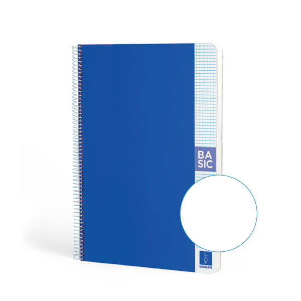 Cuaderno Escolofi Basic A4 80 h. 80 g Liso Azul oscuro