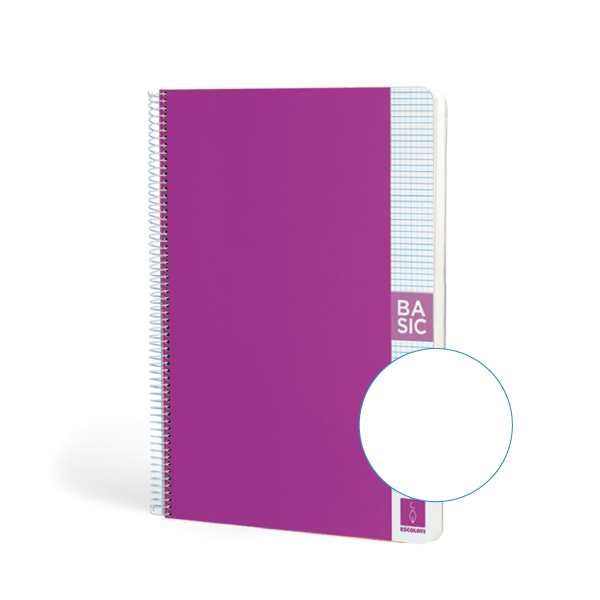 Cuaderno Escolofi Basic A4 80 h. 80 g Liso Violeta