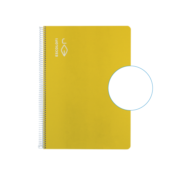 Cuaderno Escolofi f° 50 h. horizontal margen Amarillo
