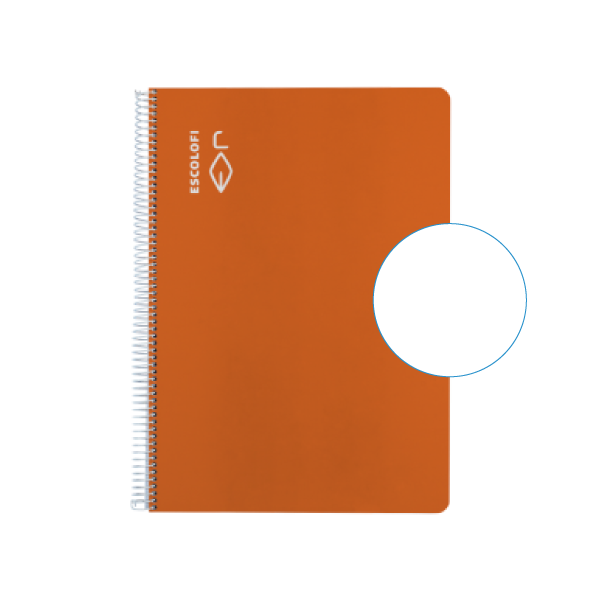 Cuaderno Escolofi f° 50 h. horizontal margen Naranja