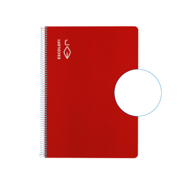 Cuaderno Escolofi f° 50 h. horizontal margen Rojo
