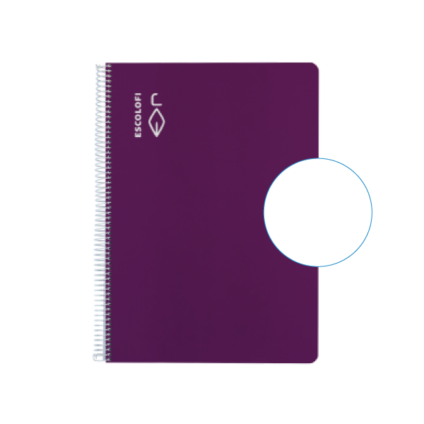 Cuaderno Escolofi f° 50 h. horizontal margen Violeta
