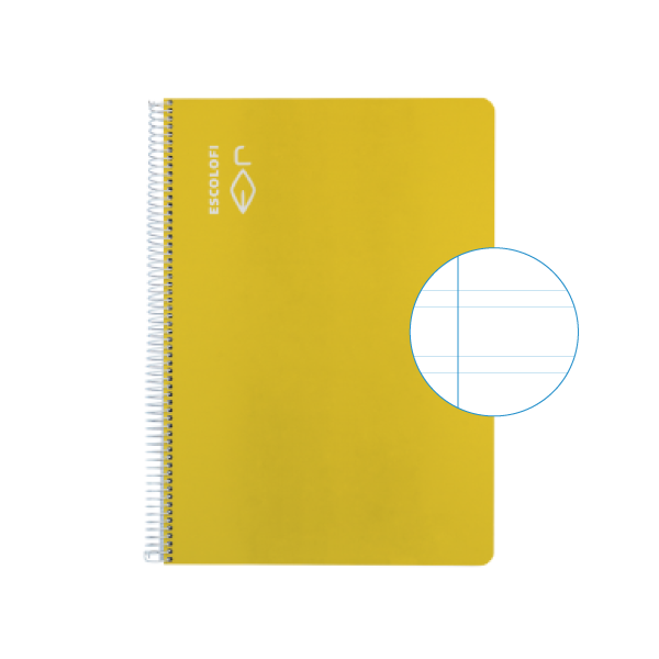Cuaderno Escolofi f° 50 h. pauta 3,5 margen Amarillo