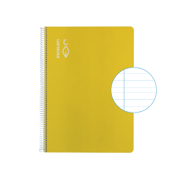 Cuaderno Escolofi f° 50 h. pauta montesori 3,5 Amarillo