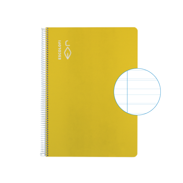 Cuaderno Escolofi f° 50 h. pauta montesori 5 Amarillo