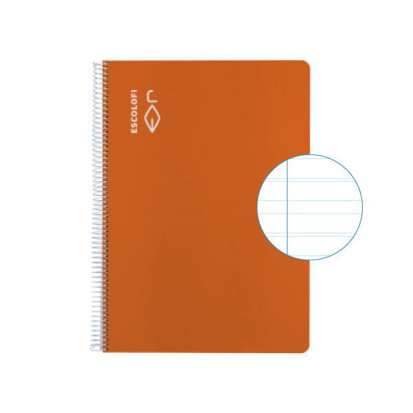 Cuaderno Escolofi f° 50 h. pauta montesori 5 Naranja
