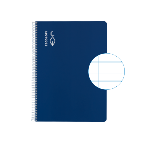 Cuaderno Escolofi f° 50 h. pauta montesori 5 Azul