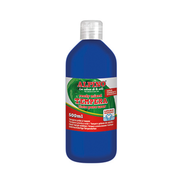 Témpera superlavable Alpino 500 ml Azul Osc.