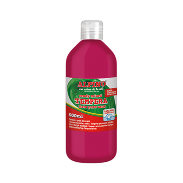 Témpera superlavable Alpino 500 ml Magenta