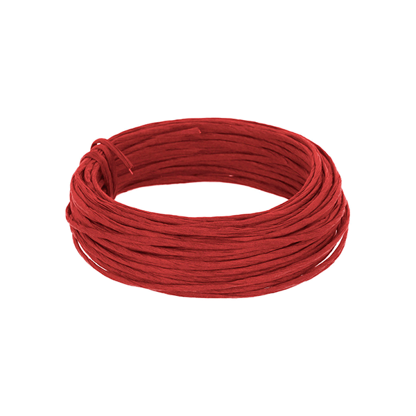 Rollo 10 m alambre recubierto papel Rojo