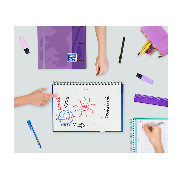 Cuaderno Oxford tapa extrad. Tendencia. Pack 4 + 1
