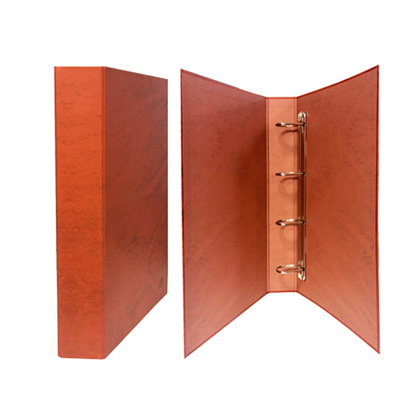 Carpeta 4 anillas 40 mm  fº cartón forrado símil cuero