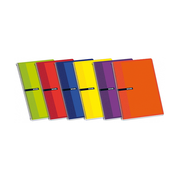 Cuaderno espiral Enri f° tapa blanda