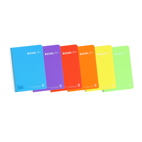 Cuaderno Enri espiral + tapa pp. 4°