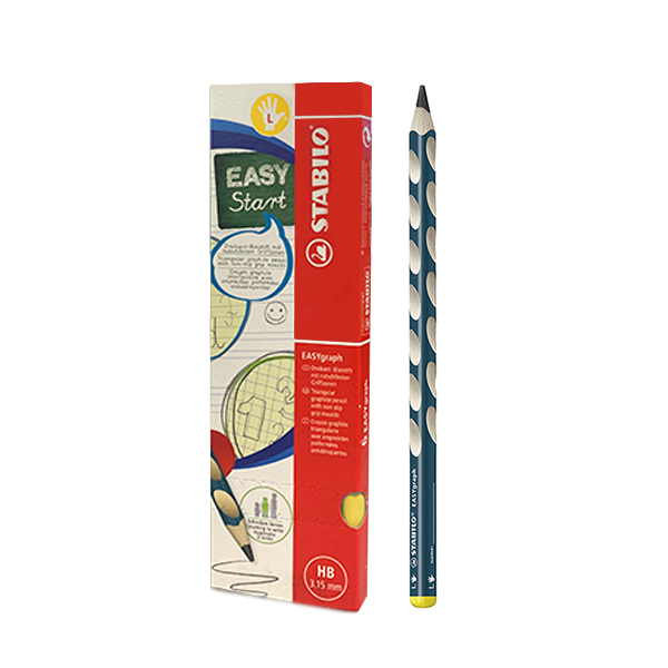 Lápiz Stabilo grueso Easygraph zurdos. Caja 6 u.