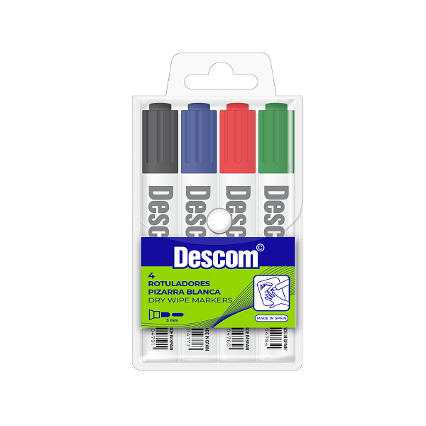 Descom pizarra blanca 4 u.