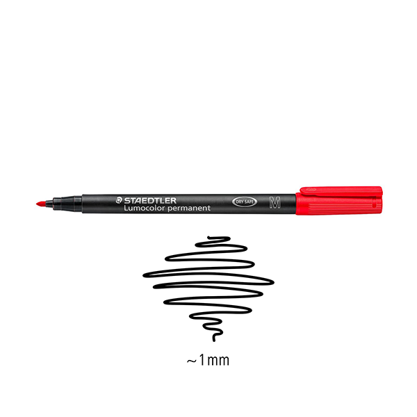 Marcador perman. Staedtler Lumocolor 317 1 mm